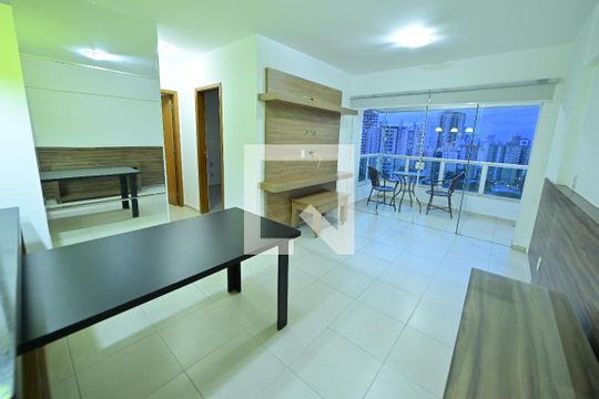 Sala/Cozinha de apartamento à venda com 2 quartos, 70m² em Setor Pedro Ludovico, Goiânia