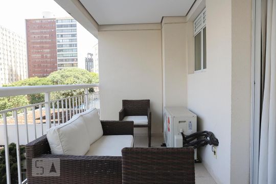 Varanda de apartamento para alugar com 1 quarto, 55m² em Cerqueira César, São Paulo