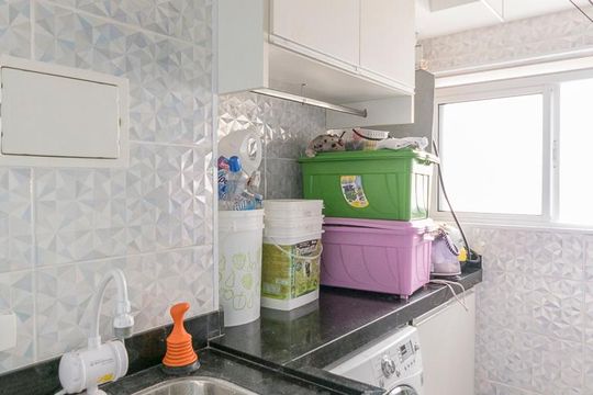 Área de Serviço de apartamento à venda com 3 quartos, 120m² em Vila Valparaíso, Santo André