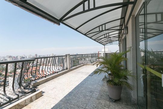 Varanda do salão de festa  de apartamento para alugar com 2 quartos, 74m² em Vila Mariana, São Paulo