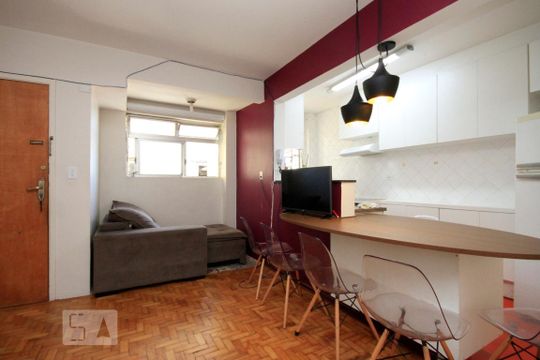 Sala de apartamento à venda com 1 quarto, 48m² em Bela Vista, São Paulo