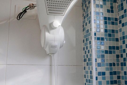Banheiro da Suíte de apartamento à venda com 1 quarto, 48m² em Bela Vista, São Paulo