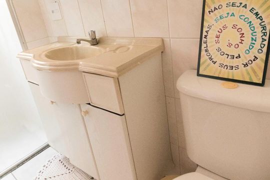 Banheiro da Suite de apartamento para alugar com 2 quartos, 65m² em Assunção, São Bernardo do Campo