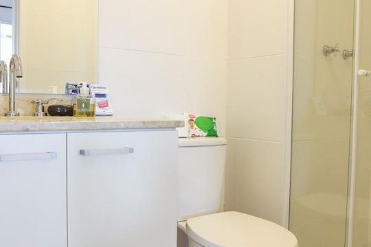 Banheiro de kitnet/studio à venda com 1 quarto, 35m² em Campos Elíseos, São Paulo