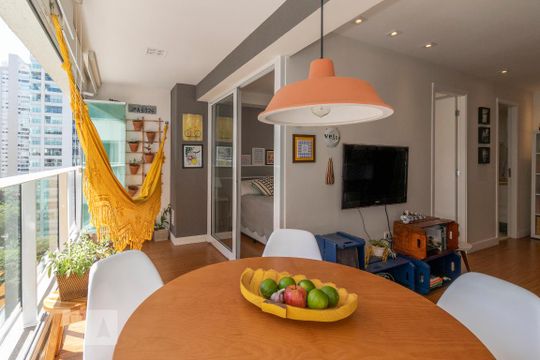 Varanda de apartamento à venda com 1 quarto, 50m² em Campo Belo, São Paulo