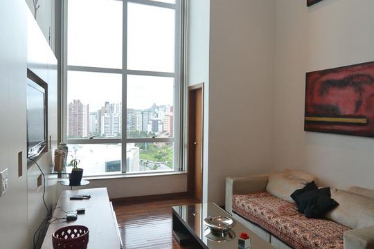 Sala de apartamento à venda com 1 quarto, 71m² em Belvedere, Belo Horizonte