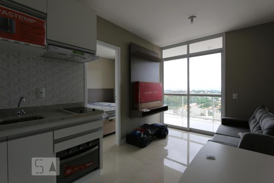 Sala/Cozinha de kitnet/studio para alugar com 1 quarto, 35m² em Real Parque, São Paulo
