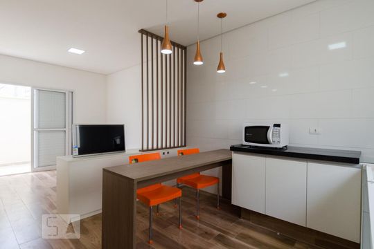 Cozinha de kitnet/studio para alugar com 1 quarto, 33m² em Cerâmica, São Caetano do Sul