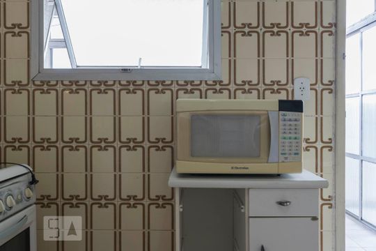 Cozinha (Microondas) de apartamento para alugar com 1 quarto, 90m² em Vila Mariana, São Paulo