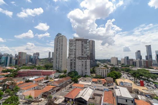 Vista de apartamento à venda com 1 quarto, 50m² em Brooklin Paulista, São Paulo