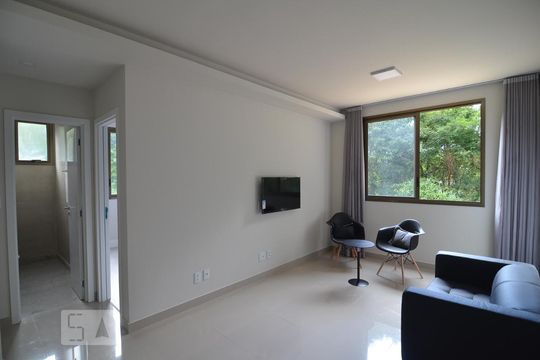 Sala de apartamento à venda com 1 quarto, 45m² em Vale do Sereno, Nova Lima
