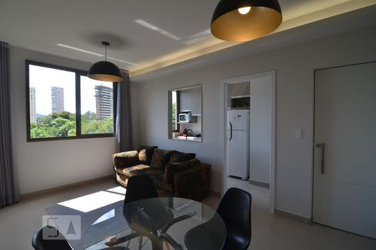 Sala de apartamento à venda com 1 quarto, 45m² em Vale do Sereno, Nova Lima