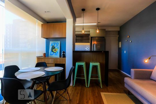 Sala de apartamento para alugar com 1 quarto, 38m² em Pinheiros, São Paulo