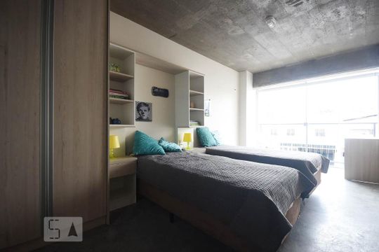 Sala de apartamento para alugar com 1 quarto, 29m² em Vila Indiana, São Paulo