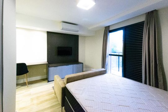 Quarto Sala de apartamento para alugar com 1 quarto, 47m² em Vila Olímpia, São Paulo