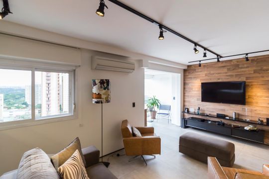 Sala de apartamento à venda com 1 quarto, 77m² em Alto de Pinheiros, São Paulo