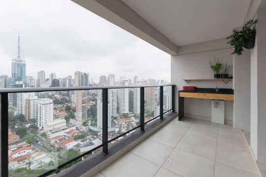 Varanda Gourmet de apartamento à venda com 1 quarto, 49m² em Vila Mariana, São Paulo