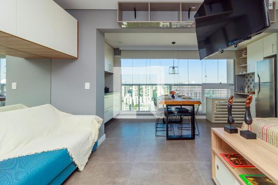 Studio de kitnet/studio para alugar com 1 quarto, 34m² em Brooklin Paulista, São Paulo