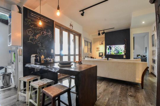 Cozinha de apartamento à venda com 1 quarto, 65m² em Santo Amaro, São Paulo