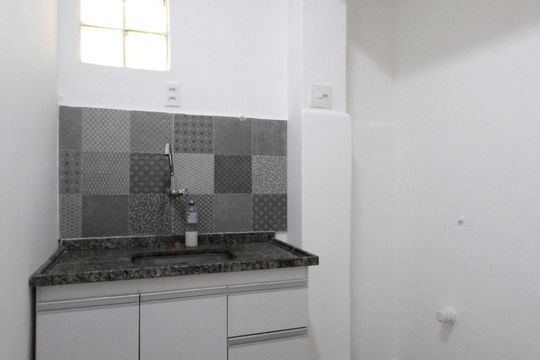 Cozinha de apartamento à venda com 1 quarto, 34m² em Santa Cecília, São Paulo