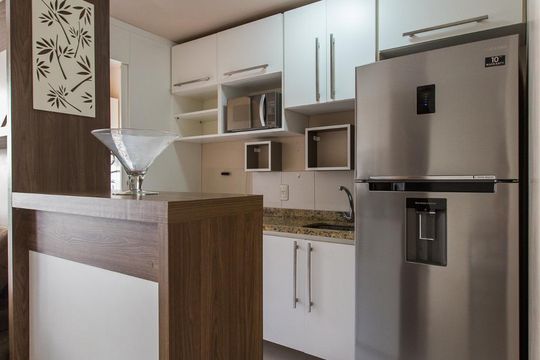 Cozinha de apartamento para alugar com 2 quartos, 55m² em Camaquã, Porto Alegre