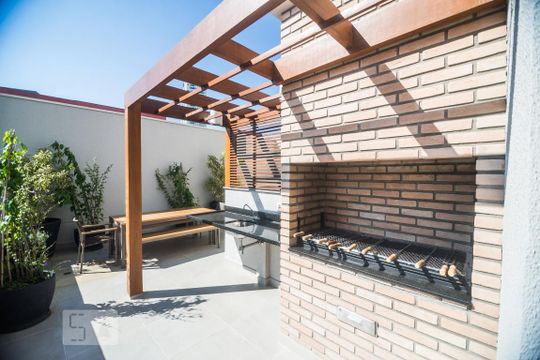 Área comum - Churrasqueira de apartamento para alugar com 1 quarto, 26m² em Tatuapé, São Paulo