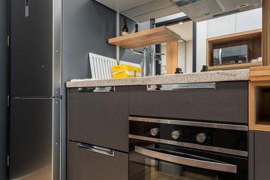 Cozinha de kitnet/studio para alugar com 1 quarto, 22m² em Consolação, São Paulo