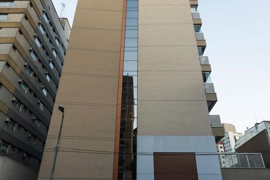 Fachada do Prédio de kitnet/studio para alugar com 1 quarto, 22m² em Consolação, São Paulo