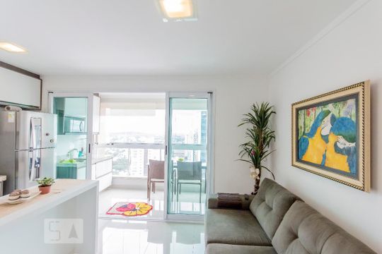 Sala de apartamento para alugar com 1 quarto, 44m² em Setor Bueno, Goiânia