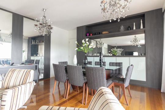 Sala de Jantar de apartamento à venda com 4 quartos, 266m² em Jardim Taquaral, São Paulo