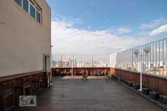 Terraço de kitnet/studio para alugar com 1 quarto, 36m² em Bela Vista, São Paulo