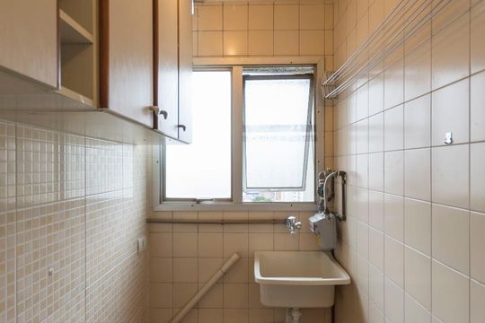 Área de serviço de apartamento à venda com 2 quartos, 47m² em Vila Gumercindo, São Paulo