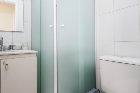 Banheiro de apartamento à venda com 3 quartos, 71m² em Vila Moinho Velho, São Paulo