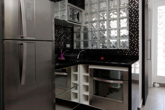 Cozinha de kitnet/studio à venda com 1 quarto, 55m² em Vila Buarque, São Paulo