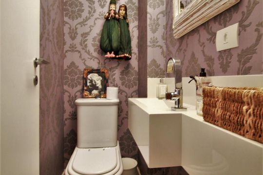 Lavabo de apartamento à venda com 3 quartos, 136m² em Real Parque, São Paulo