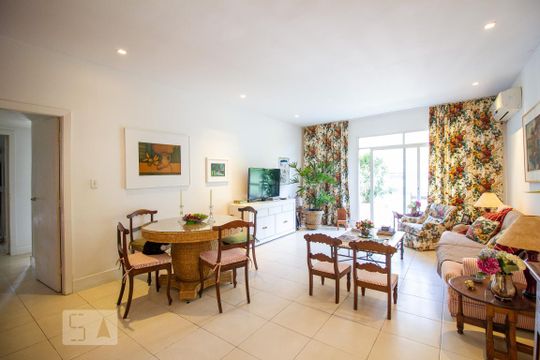 Sala de apartamento à venda com 3 quartos, 280m² em São Conrado, Rio de Janeiro