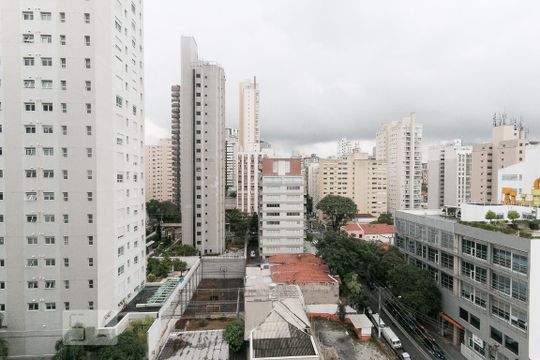 Vista do quarto  de apartamento para alugar com 1 quarto, 42m² em Aclimação, São Paulo