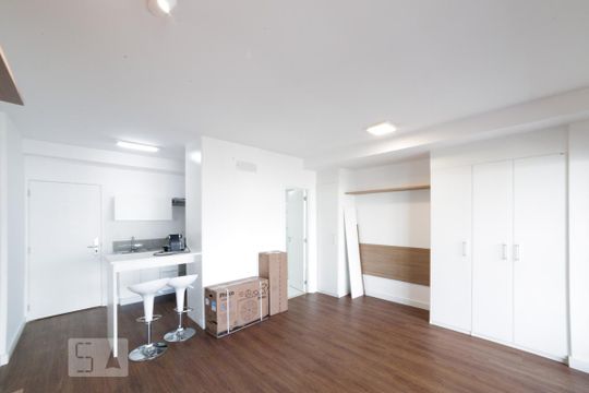 Sala de kitnet/studio para alugar com 1 quarto, 41m² em Brooklin Paulista, São Paulo