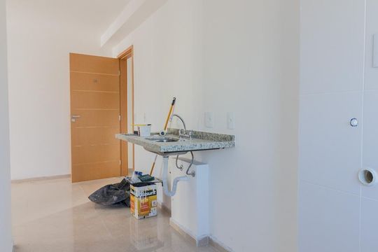 Cozinha de apartamento à venda com 1 quarto, 42m² em Vila Alpina, Santo André