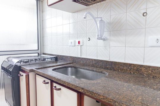 Cozinha de apartamento para alugar com 2 quartos, 70m² em Brooklin Novo, São Paulo