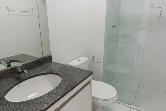 Banheiro de apartamento à venda com 1 quarto, 35m² em Vila Leopoldina, São Paulo