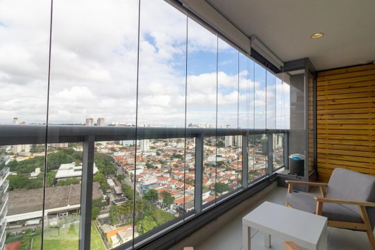 Varanda de apartamento para alugar com 1 quarto, 54m² em Chácara Santo Antônio, São Paulo