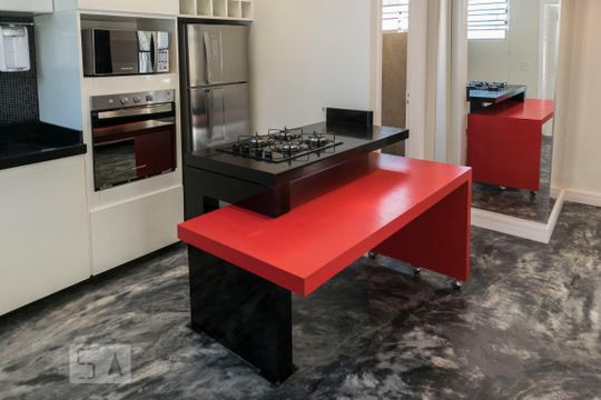 Cozinha de kitnet/studio à venda com 1 quarto, 40m² em Vila Brasílio Machado, São Paulo