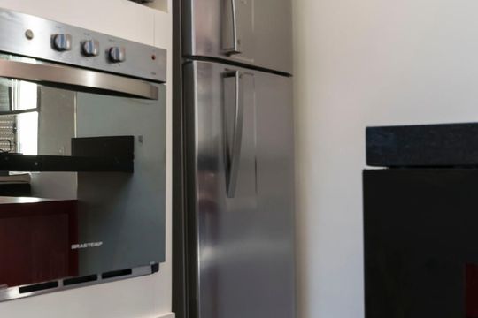 Cozinha (Geladeira) de kitnet/studio à venda com 1 quarto, 40m² em Vila Brasílio Machado, São Paulo