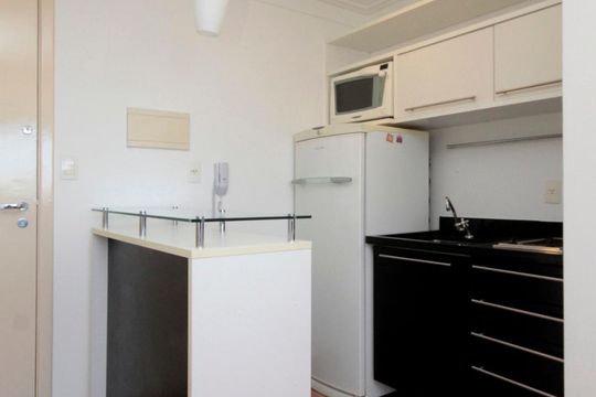 Cozinha de kitnet/studio à venda com 1 quarto, 22m² em Consolação, São Paulo