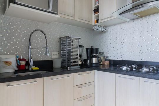 Cozinha de apartamento à venda com 2 quartos, 64m² em Picanço, Guarulhos