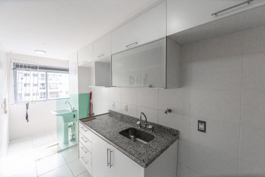 Cozinha de apartamento à venda com 3 quartos, 91m² em Recreio dos Bandeirantes, Rio de Janeiro