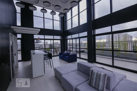 Terraço de kitnet/studio para alugar com 1 quarto, 30m² em Bom Retiro, São Paulo