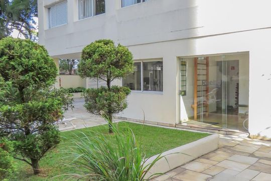 Área comum de apartamento à venda com 1 quarto, 60m² em Indianópolis, São Paulo