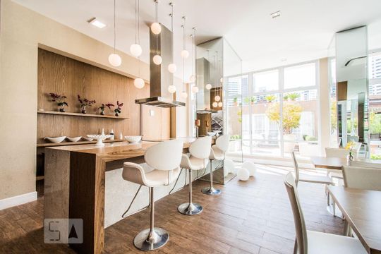 Área Externa  - Salão de Festas de kitnet/studio à venda com 1 quarto, 42m² em Paraíso, São Paulo